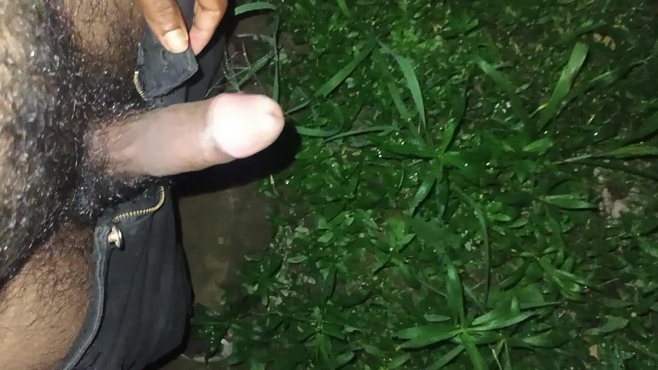 I'm peeing in the woods.