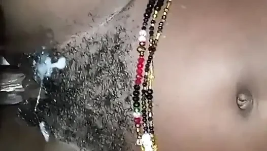 African Queen Sucks and Fucks Step Dad With Cum in Pussy
