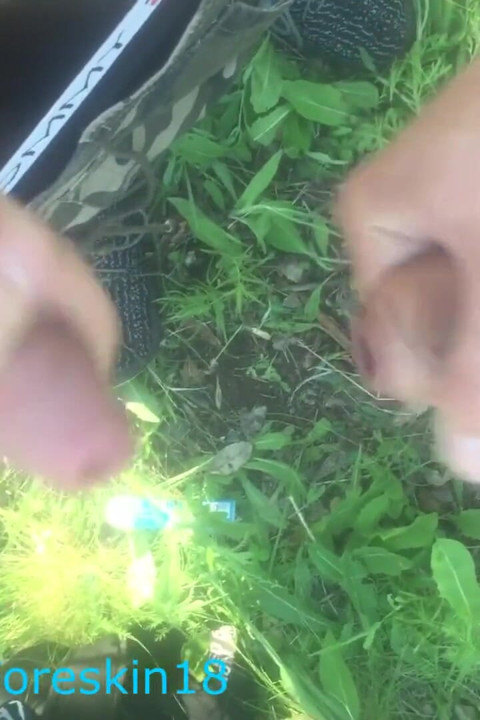 In the forest, we were eaten by mosquitoes, but we continued to fuck and finished a lot of sperm