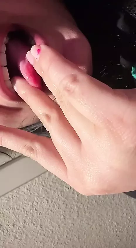 Moistening my fingers