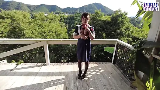 İnce mega kıvrımlar parkta, lotta, çatı katında ve odada gezen arka kapı heyecanları için eğildi ep-3