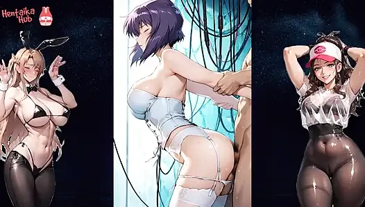 Хентай 2D И 3D Юные Сучки Обожают Сосать Хуй И Трахаться В Анал