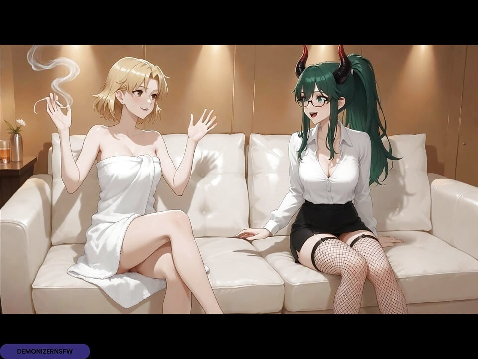 熟女科学者が悪魔から激しい快楽を受ける