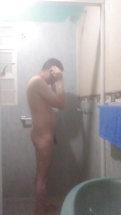 Man in the shower