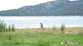 Big Bottomed Cuban Babe Amanda Luxor Picks up a Guy and Fucks Him for Us at the Lake