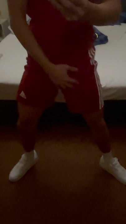 Sportboy Jerking in soccer uniform