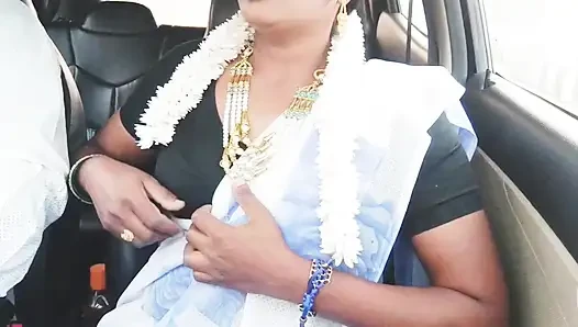 Indian Bhabi Car Sex. Beautiful Saree Housewife Try to Fucking with Stepson Car Drive.telugu Dirty Talks.