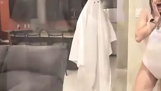 Halloween Month - A ghost with huge Dick Creampied my tight
