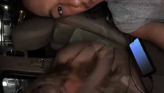 Latina step sister swallows my cum on the car ride back from the Taylor swift concert and flashes her sexy teen Body to people