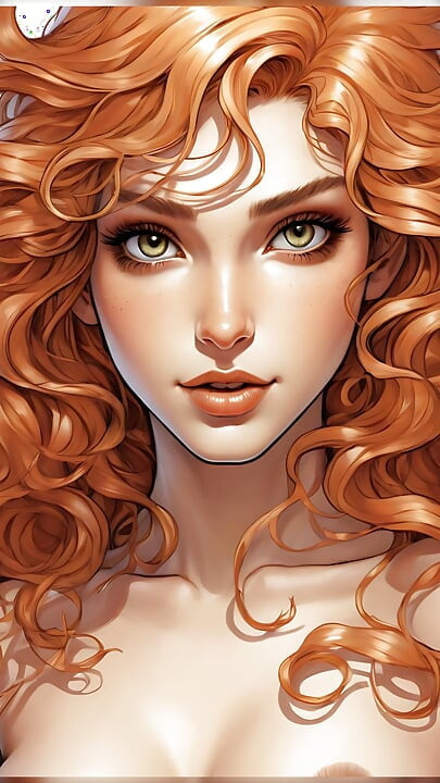 Lustrender Comic Style Naken Älva Tjej Bildspel - Sexig Ai Fantasy Elf Fitta & Bröst