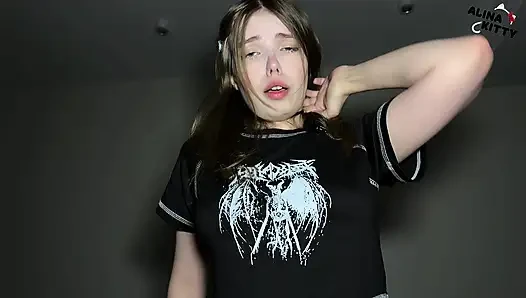 Alt Girl Friend Quietly Hid in Closet Until Stepmom Went to Bed - Then I Fucked Her Good
