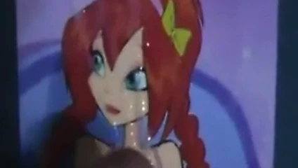 Cum üzerinde anime kızlar