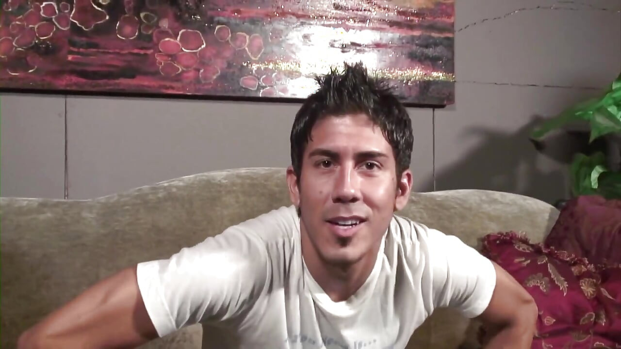 Handsome gay stud rides hard cock