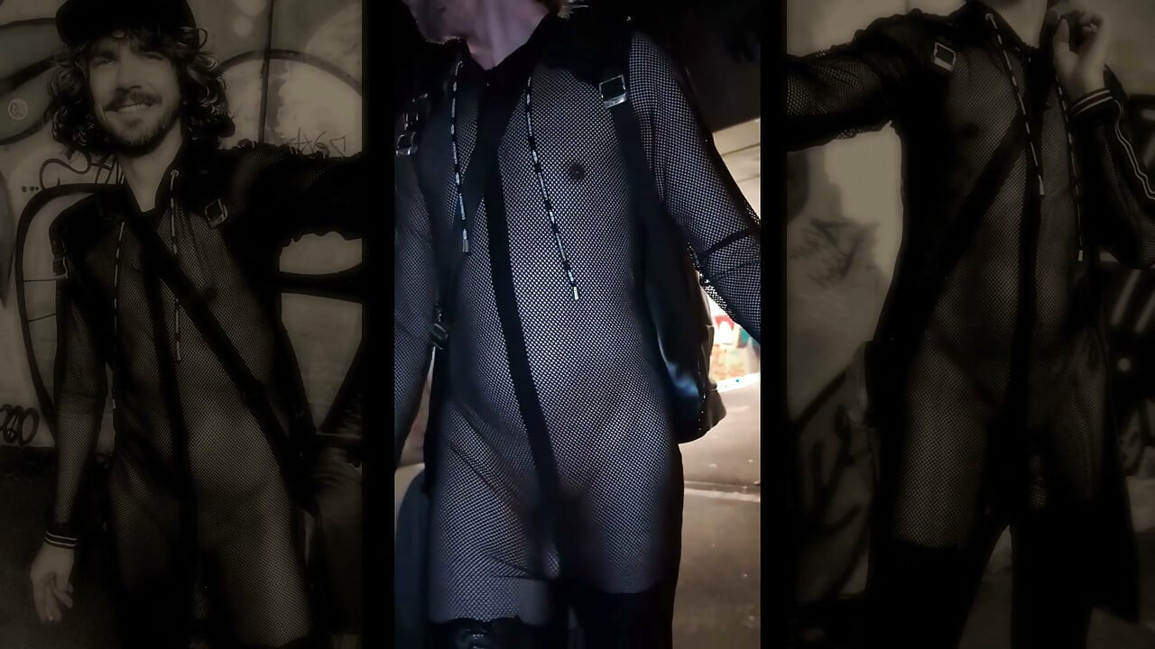 BLACK MESH SUIT