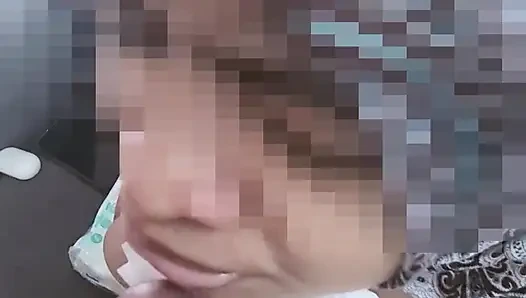 Asian Hijab Girl Need to Buy A New Glasses So She Give Her Boyfriend A Blowjob - Minokiiko