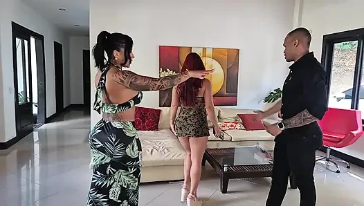 Mein cuckold-ehemann erwischt mich mit meiner freundin und ihrem chauffeur