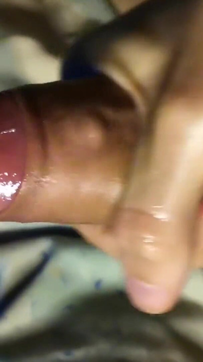 A close-up of a dick with oil and lots of lube! A full-screen dick! | Clip 1