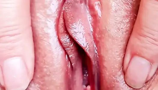 Horny mature blonde squats, spreads and shows the inside of her cunt .