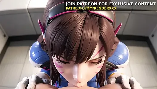 Animasi 3D: D.Va mampir - hentai tanpa sensor