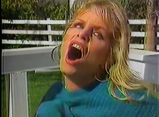 Horny blonde whore takes cock up her hairy pussy from the back - Vintage compilation