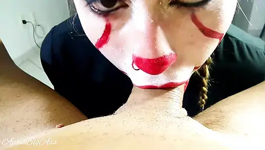 Halloween, IT is addicted to cock and cum, she "swallows everything" 1-3