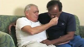 Indian step dad sucking big older cock