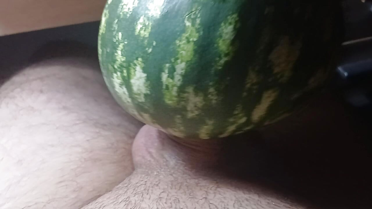 The watermelon is so sweet and juicy my penis liked it!