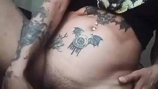 Petite playing alone with her wet pussy
