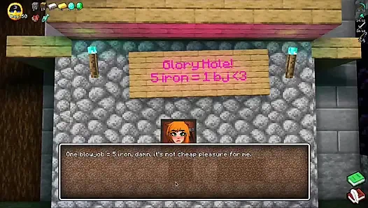 Alex Sucks Steve Through a Gloryhole! Sloppy Blowjob HornyCraft Minecraft Parody