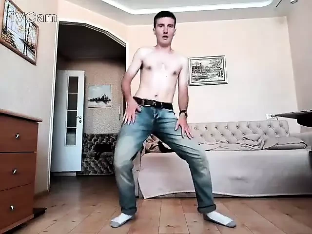 Teen Boy Strips in Jeans