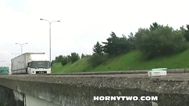 Amateur Couple fucking aside road and all watch the brunette