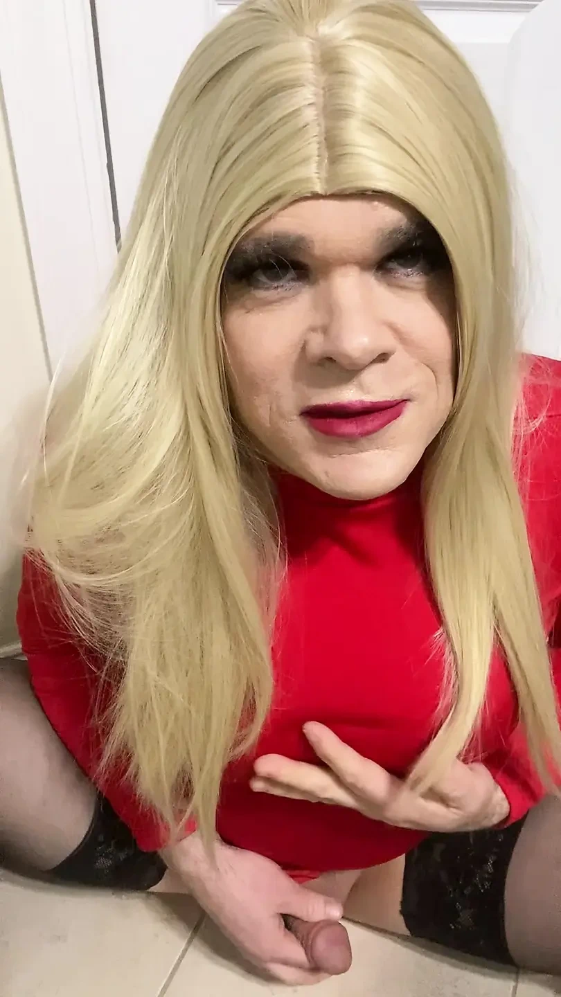 Sex driven horny Crossdresser talks dirty and then has  boyfriend tell her he’s going to slut her out for his friends