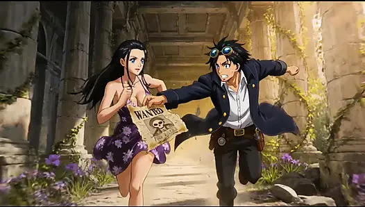 One Piece Hentai - Nico Robin Fucked Hard by Zoro in Ancient Ruins: Extra Hands, Rough Sex and Wild Creampie (AI Uncensored)