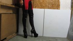 My pleaser 7inch platform boots and cycling gear