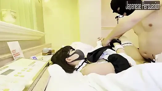 Devilish Glasses Beauty. Maid Cosplay Leads to Raw Intimate Session