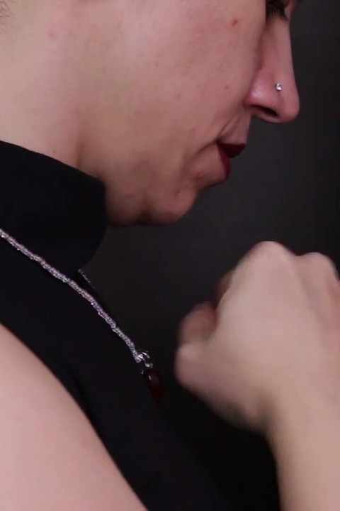 Cum on a Heart Shaped Necklace