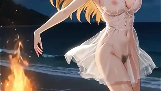 Campfire Cutie by the Beach - rahatlatıcı veya arka plan müzik için baştan çıkarıcı elektro gitar enstrümantal müzik videosu