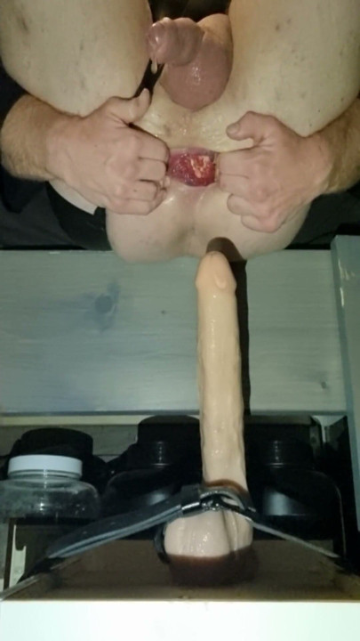 Big Natural Boobs TS Bailey Jane Leaking Cum x Piss While Riding BIG Dildo Including Prolapse | Clip 1