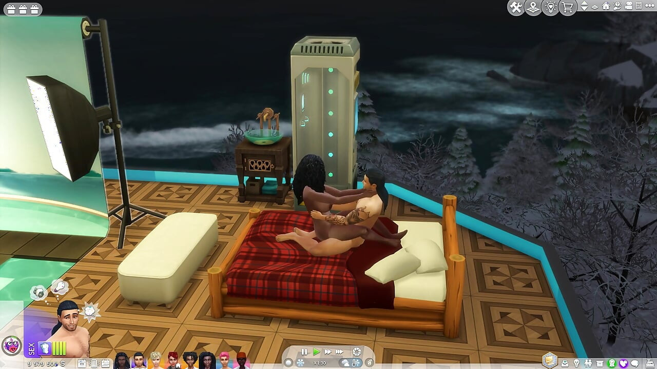 Sexy Sims in heiß in einer villa