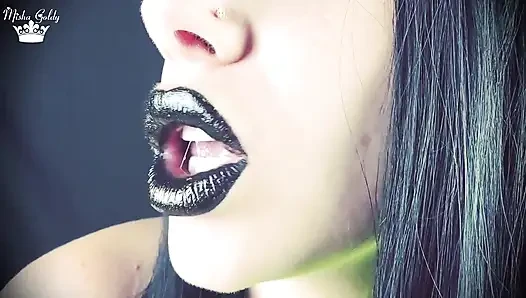 Siyah parlak dudaklardan öpücükler asmr 31 talimatı