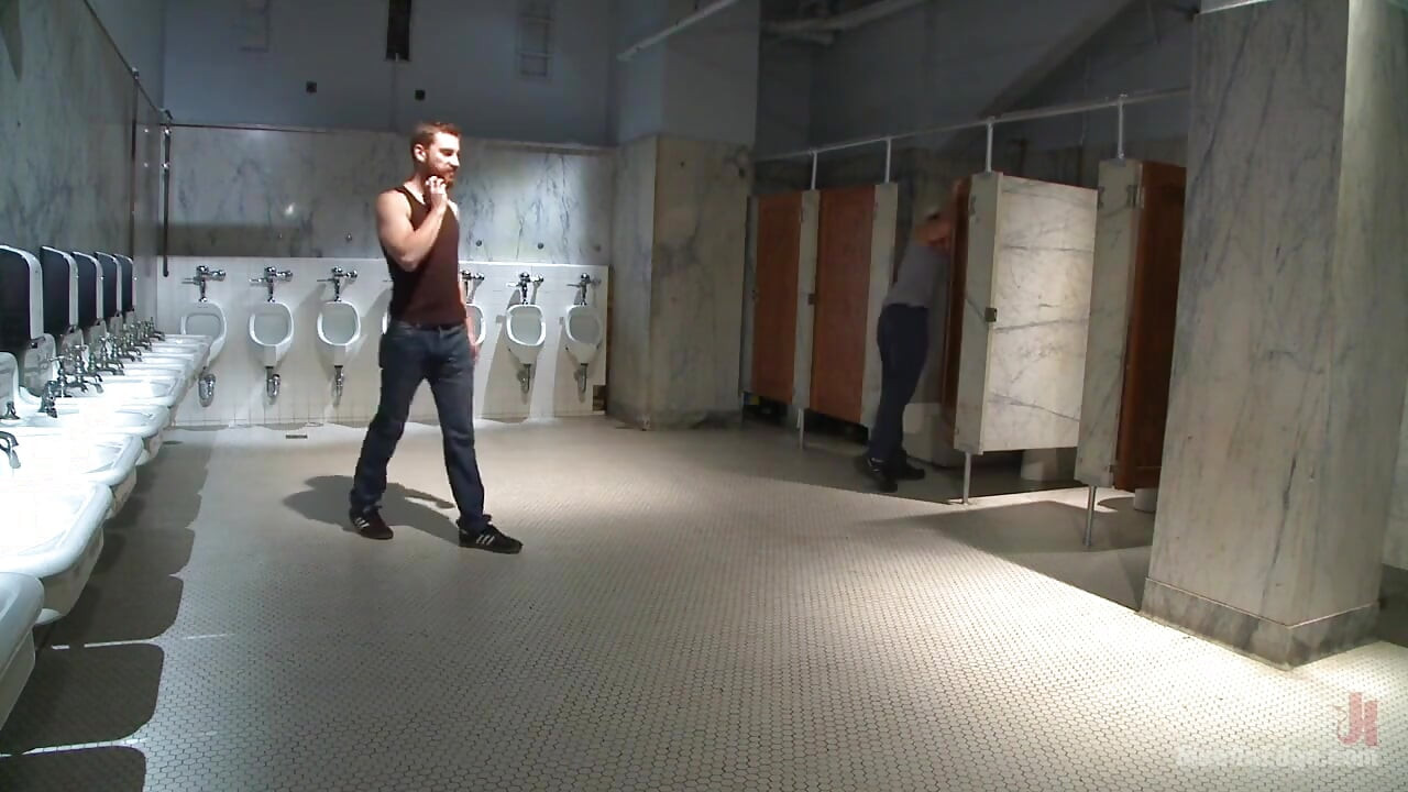 Edging a Hot Cop in a Public Restroom