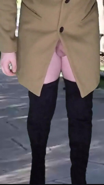 Iconic moment from "Shemale dick flash in public park"