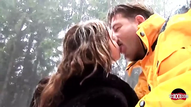 Busty German Woman Adores Fucking Out in the Cold