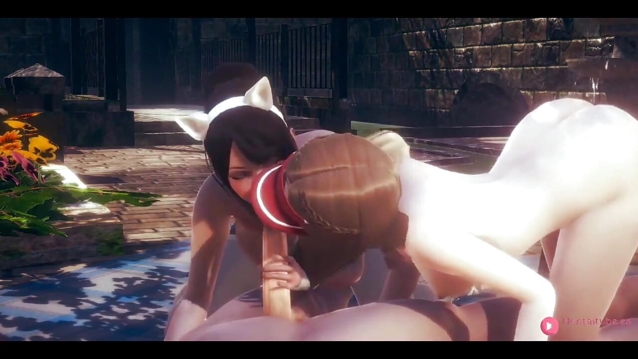 Threesome Hentai 2 Girls 1 Boy