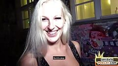 Euro public MILF pussyfucked in POV after outdoor BJ
