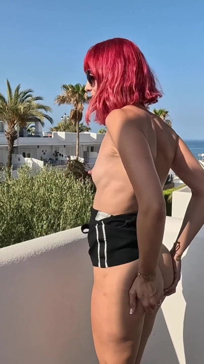 Masturbation on Hotel Roof