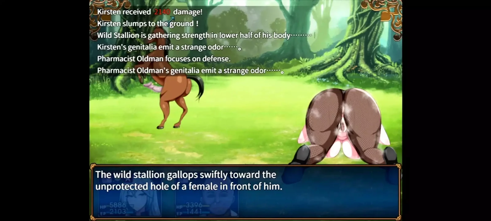 Battle Demon Kirsten Captain Sikorsky hentai game part 2 fuck ass creampie ahegao NTR milf