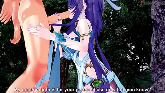 Lauma ateşli oral seks - Genshin Impact