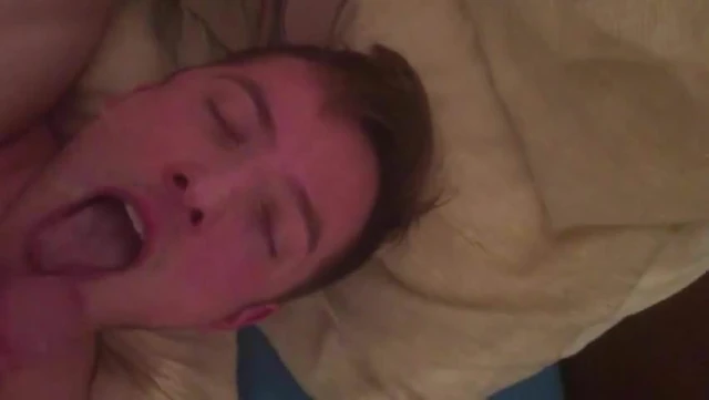Twink getting his fucking face painted with cum