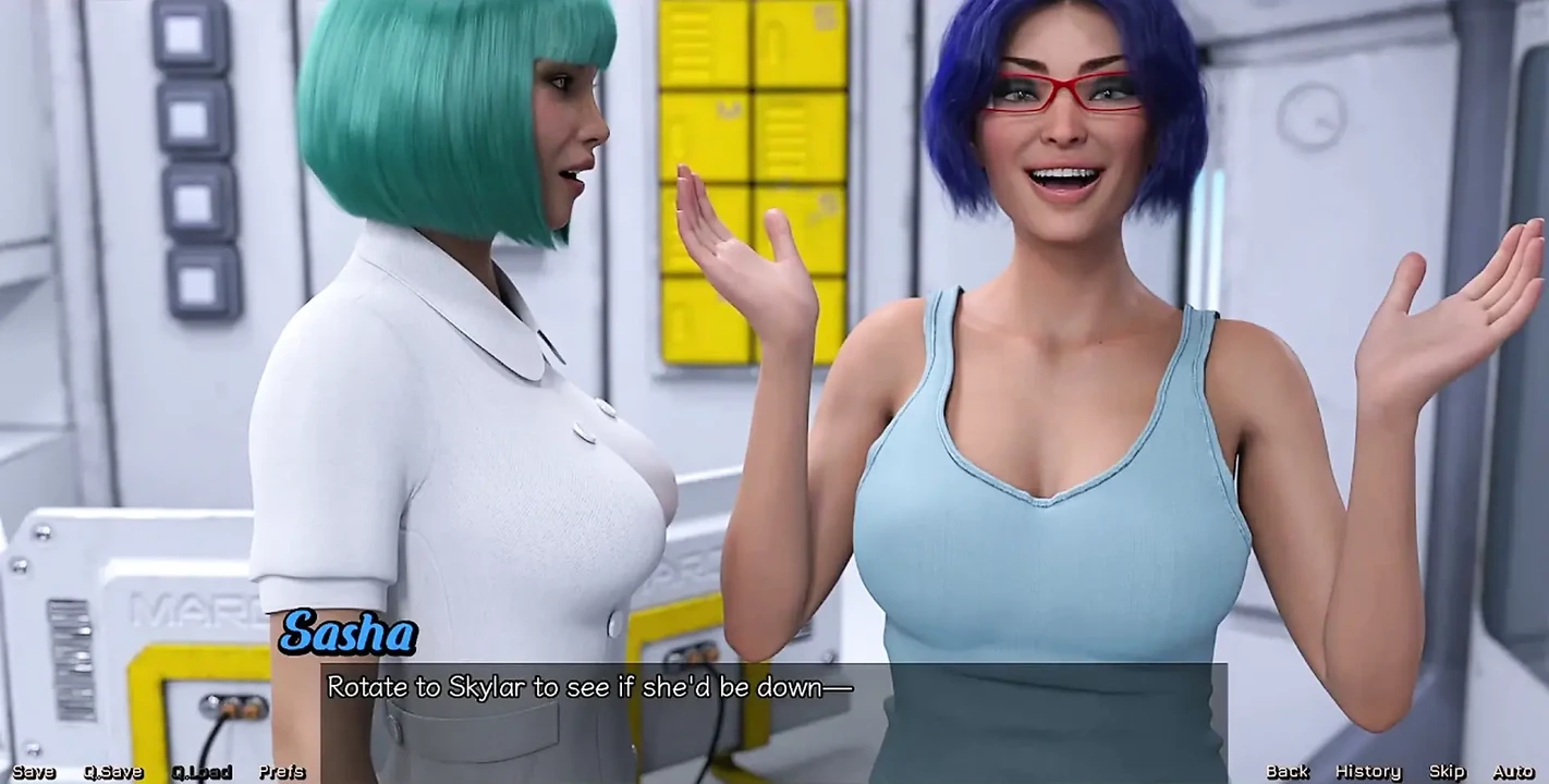 Stranded in Space - Blue Haired MILF Want Threesome with Me & Hot Busty Doctor